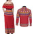 Greenland National Costumes Couples Matching Off Shoulder Maxi Dress and Long Sleeve Button Shirt Inuit Kalaallisuut style