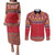 Greenland National Costumes Couples Matching Puletasi and Long Sleeve Button Shirt Inuit Kalaallisuut style