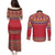 Greenland National Costumes Couples Matching Puletasi and Long Sleeve Button Shirt Inuit Kalaallisuut style