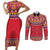 Greenland National Costumes Couples Matching Short Sleeve Bodycon Dress and Long Sleeve Button Shirt Inuit Kalaallisuut style