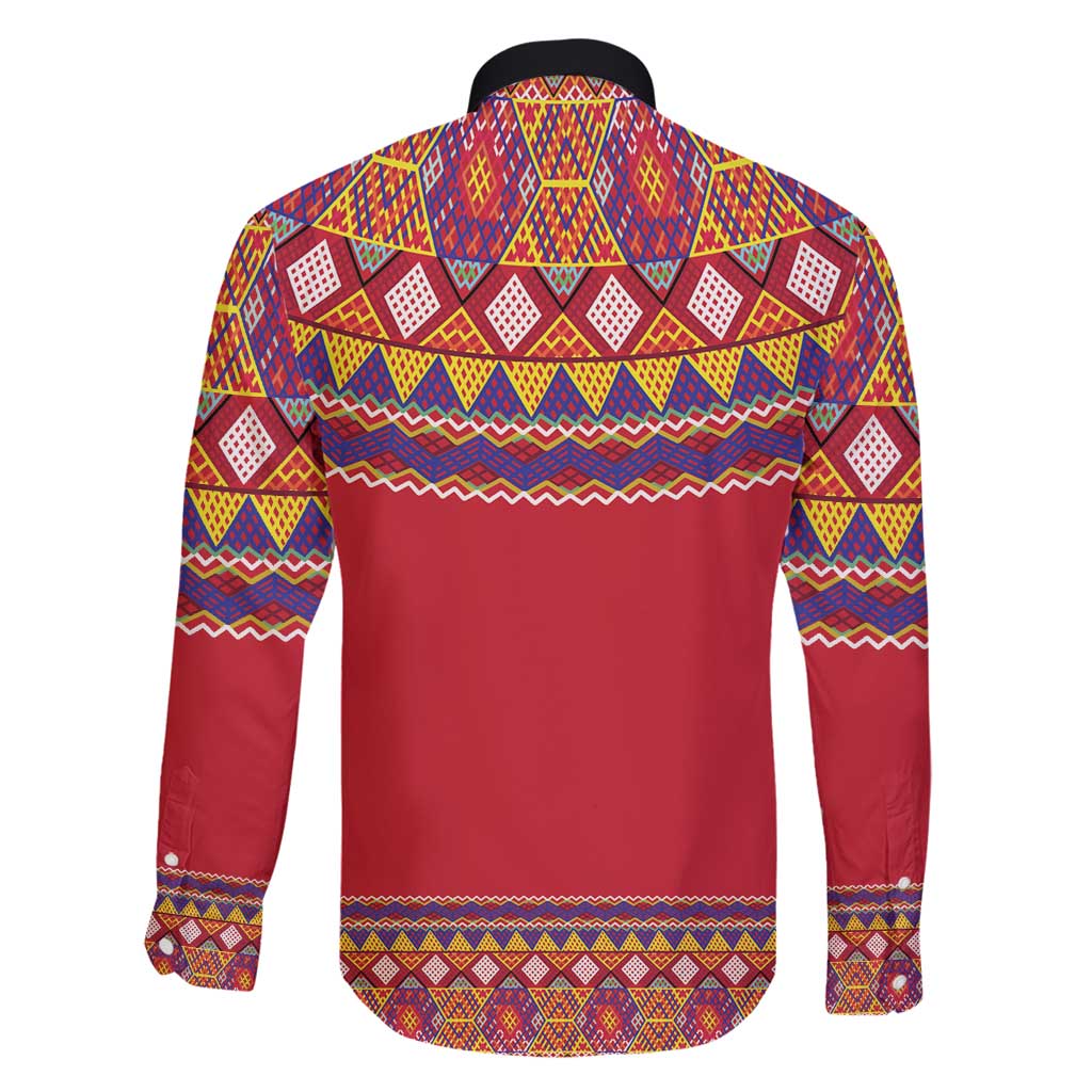 Greenland National Costumes Family Matching Long Sleeve Bodycon Dress and Hawaiian Shirt Inuit Kalaallisuut style