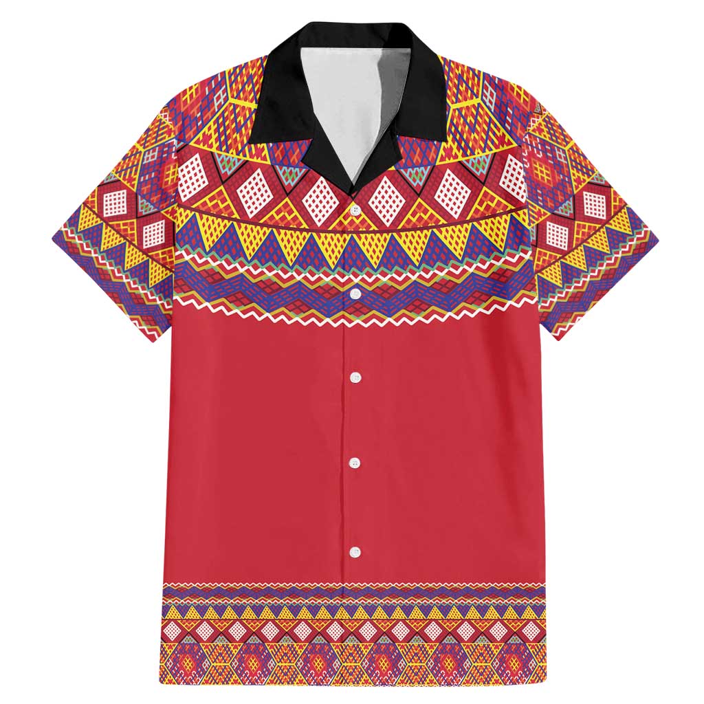 Greenland National Costumes Family Matching Mermaid Dress and Hawaiian Shirt Inuit Kalaallisuut style