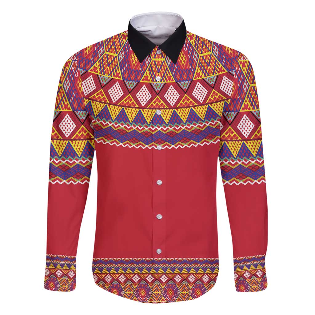 Greenland National Costumes Family Matching Mermaid Dress and Hawaiian Shirt Inuit Kalaallisuut style