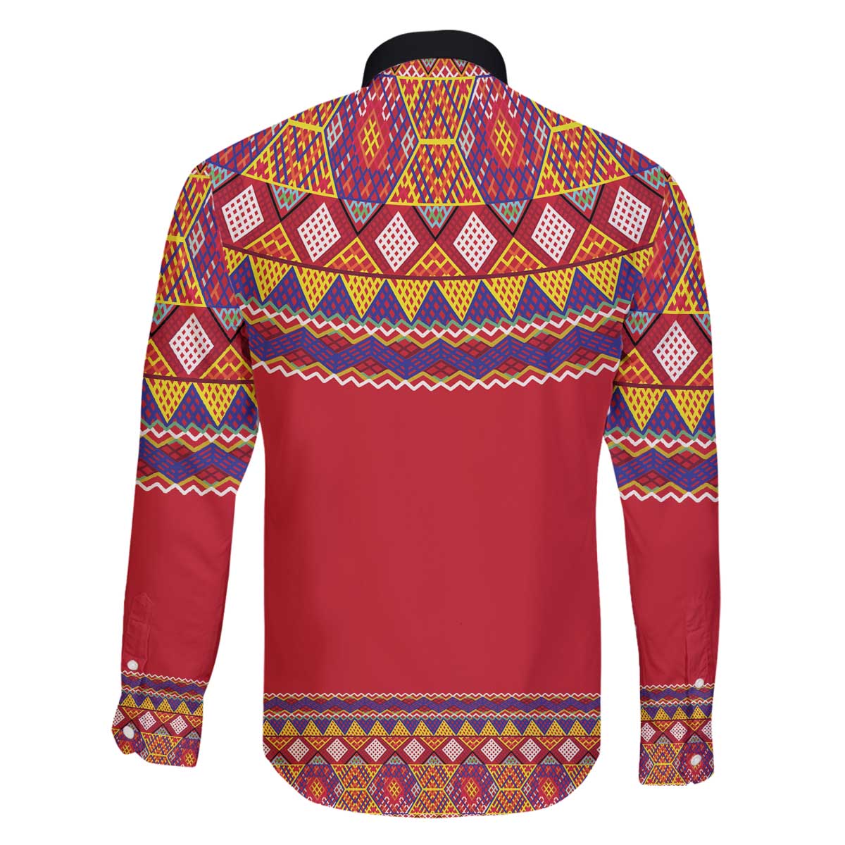 Greenland National Costumes Family Matching Off The Shoulder Long Sleeve Dress and Hawaiian Shirt Inuit Kalaallisuut style