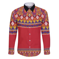 Greenland National Costumes Family Matching Off Shoulder Maxi Dress and Hawaiian Shirt Inuit Kalaallisuut style