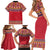 Greenland National Costumes Family Matching Short Sleeve Bodycon Dress and Hawaiian Shirt Inuit Kalaallisuut style