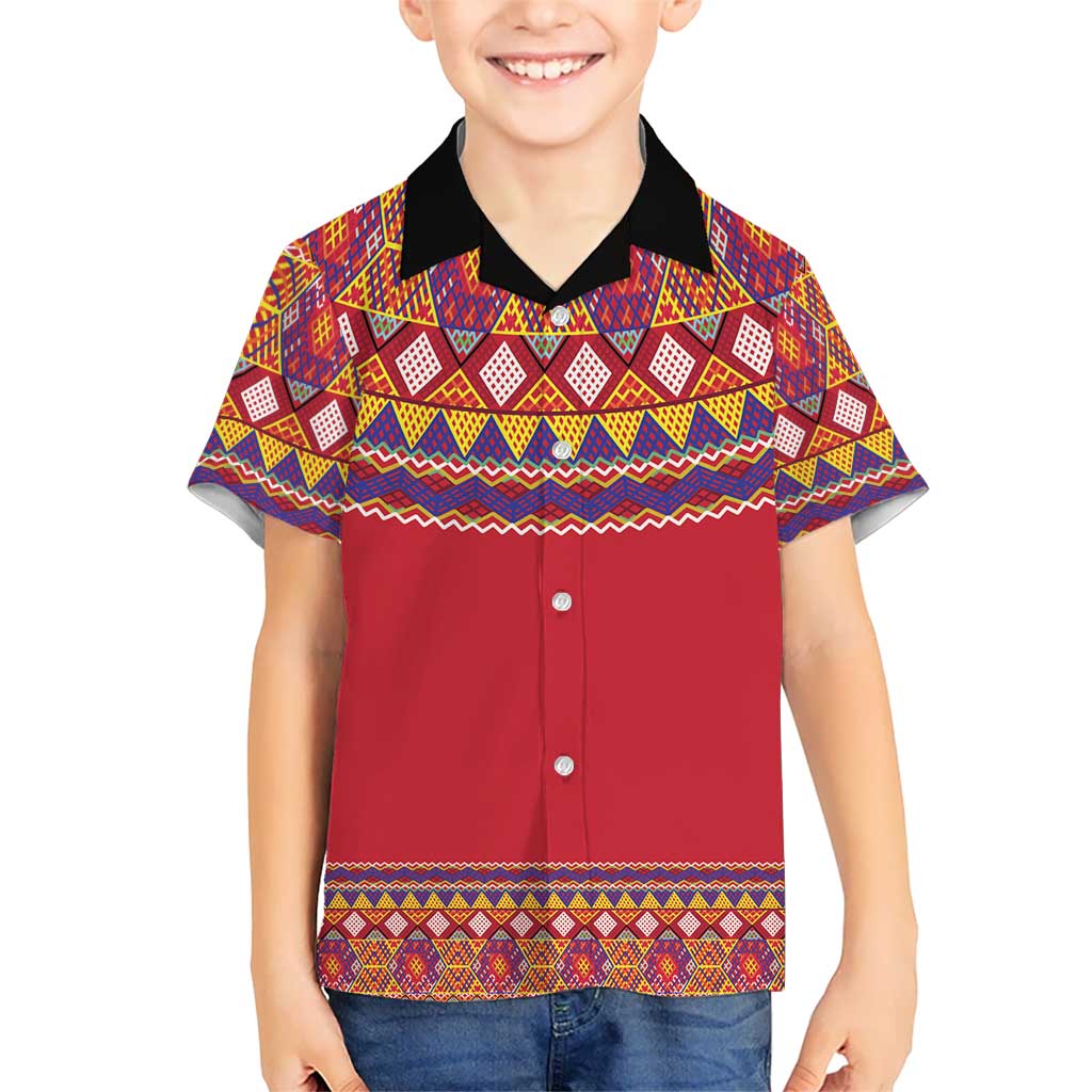 Greenland National Costumes Kid Hawaiian Shirt Inuit Kalaallisuut style