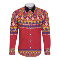 Greenland National Costumes Long Sleeve Button Shirt Inuit Kalaallisuut style