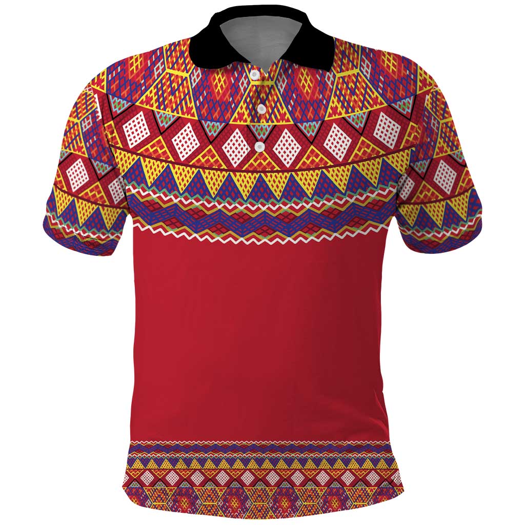 Greenland National Costumes Polo Shirt Inuit Kalaallisuut style