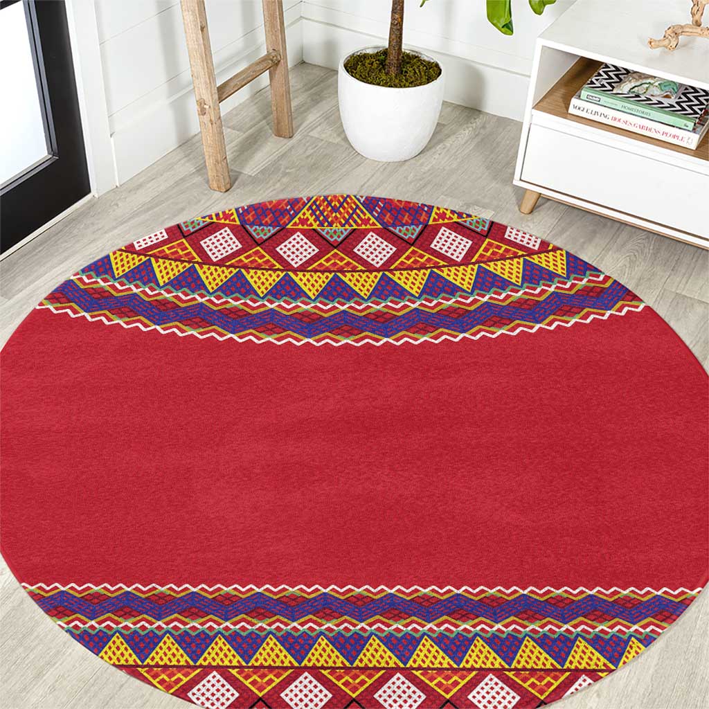 Greenland National Costumes Round Carpet Inuit Kalaallisuut style