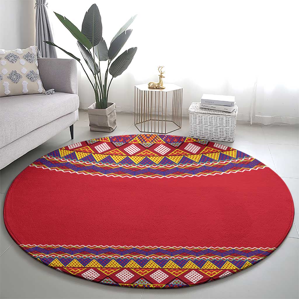 Greenland National Costumes Round Carpet Inuit Kalaallisuut style