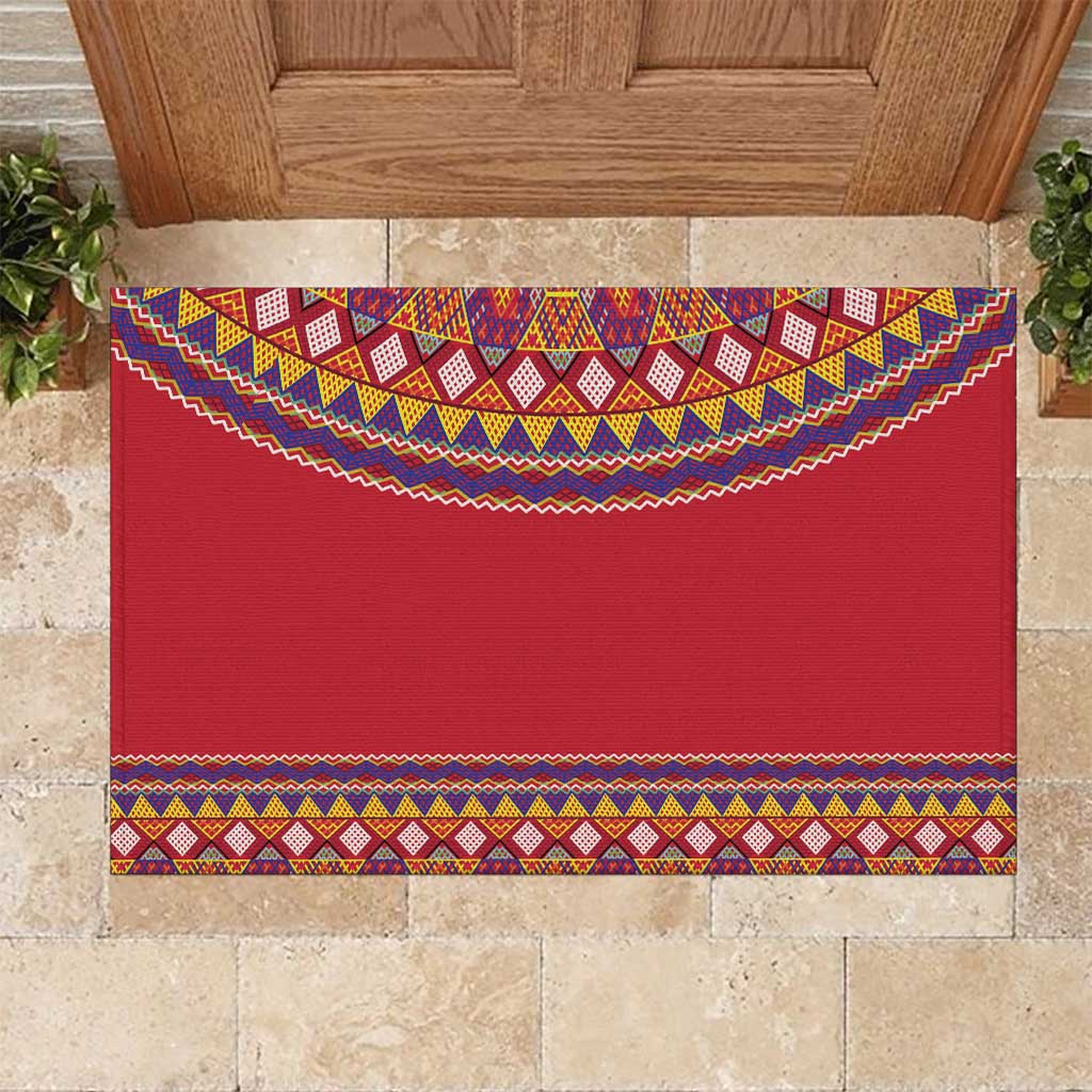Greenland National Costumes Rubber Doormat Inuit Kalaallisuut style