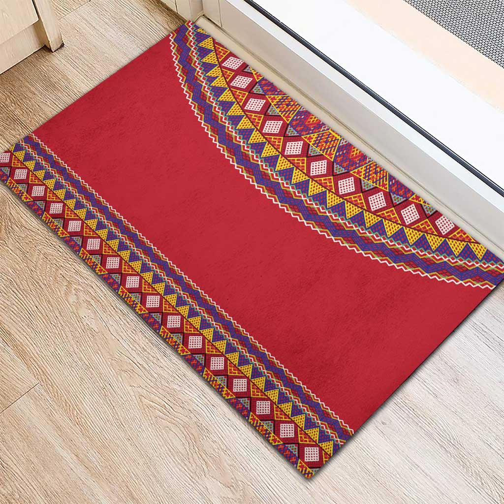 Greenland National Costumes Rubber Doormat Inuit Kalaallisuut style