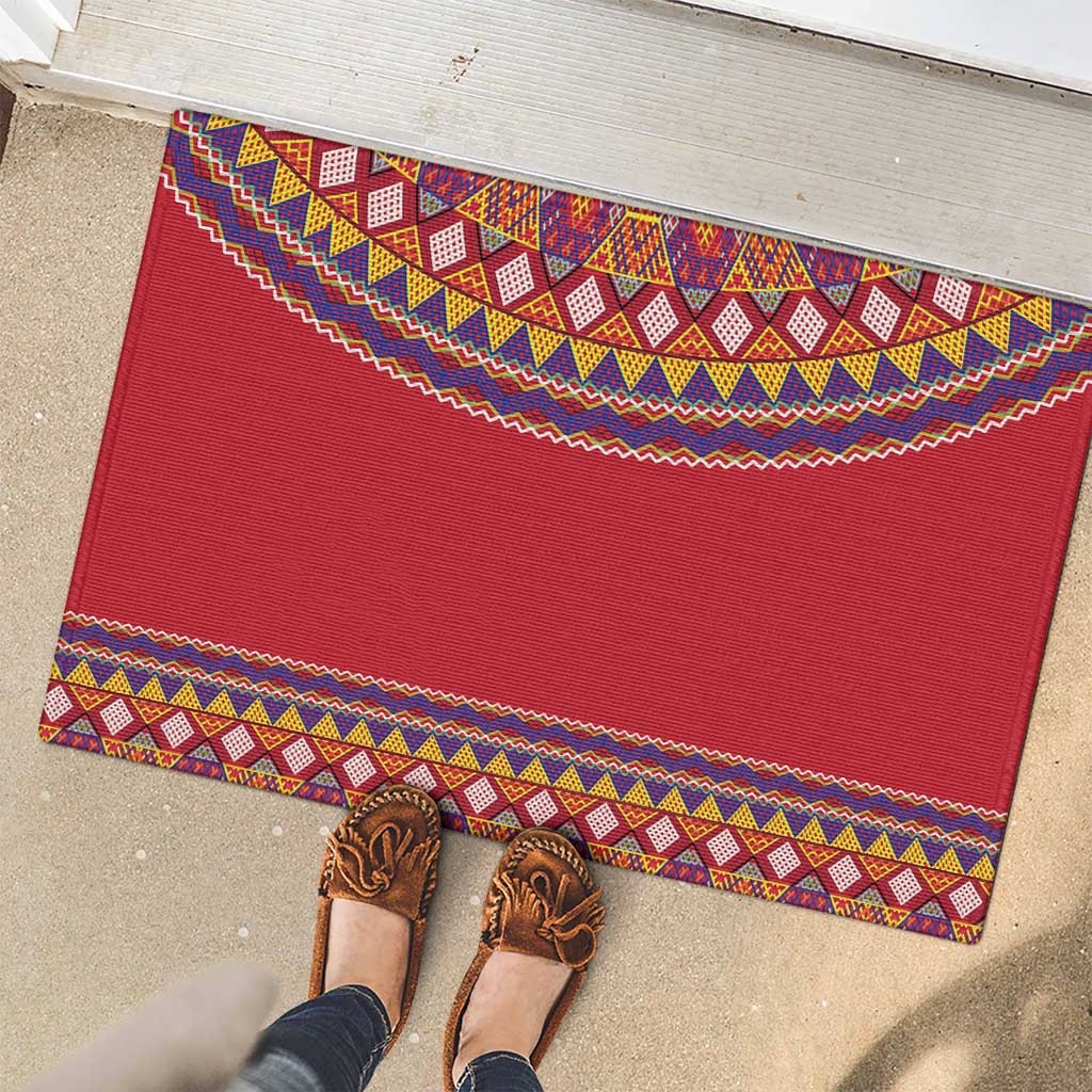 Greenland National Costumes Rubber Doormat Inuit Kalaallisuut style