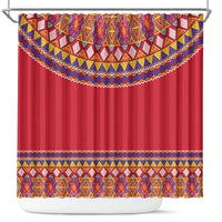 Greenland National Costumes Shower Curtain Inuit Kalaallisuut style