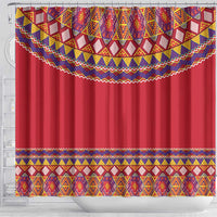 Greenland National Costumes Shower Curtain Inuit Kalaallisuut style