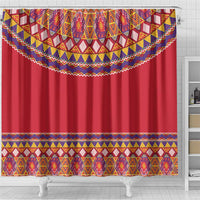 Greenland National Costumes Shower Curtain Inuit Kalaallisuut style