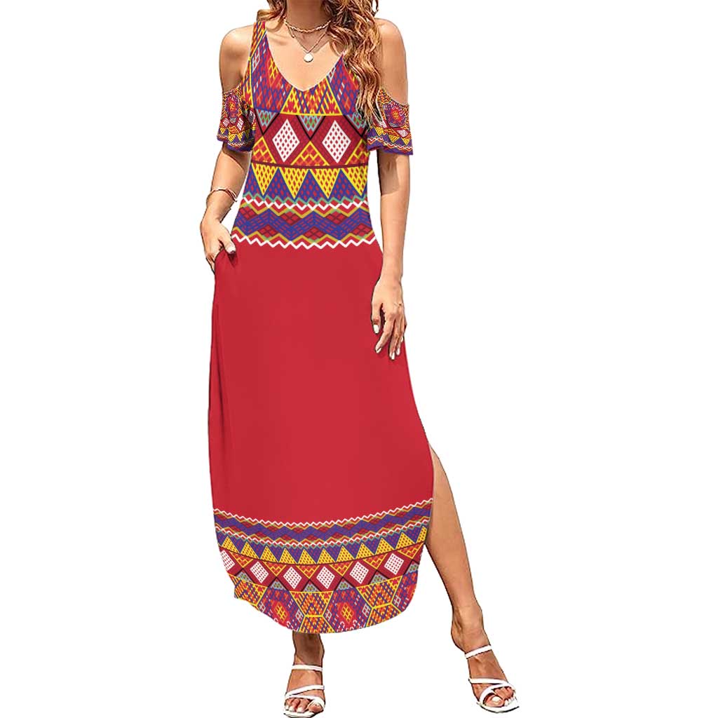 Greenland National Costumes Summer Maxi Dress Inuit Kalaallisuut style