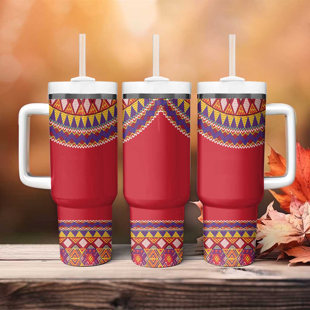 Greenland National Costumes Tumbler With Handle Inuit Kalaallisuut style