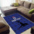 Custom Haiti Football Area Rug Come on Les Grenadiers Blue Style