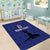 Custom Haiti Football Area Rug Come on Les Grenadiers Blue Style