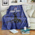 Custom Haiti Football Blanket Come on Les Grenadiers Blue Style