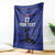 Custom Haiti Football Blanket Come on Les Grenadiers Blue Style