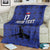 Custom Haiti Football Blanket Come on Les Grenadiers Blue Style