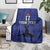 Custom Haiti Football Blanket Come on Les Grenadiers Blue Style
