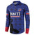 Custom Haiti Football Button Sweatshirt Come on Les Grenadiers Blue Style