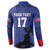 Custom Haiti Football Button Sweatshirt Come on Les Grenadiers Blue Style