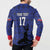 Custom Haiti Football Button Sweatshirt Come on Les Grenadiers Blue Style