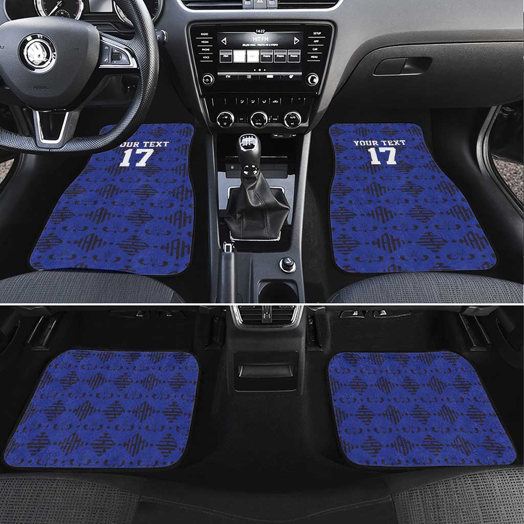 Custom Haiti Football Car Mats Come on Les Grenadiers Blue Style