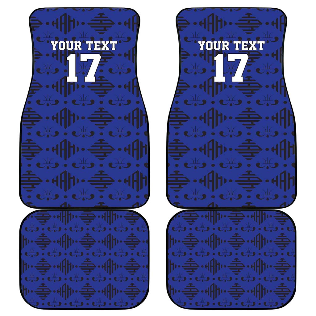 Custom Haiti Football Car Mats Come on Les Grenadiers Blue Style