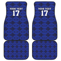 Custom Haiti Football Car Mats Come on Les Grenadiers Blue Style