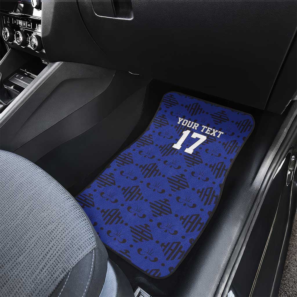 Custom Haiti Football Car Mats Come on Les Grenadiers Blue Style