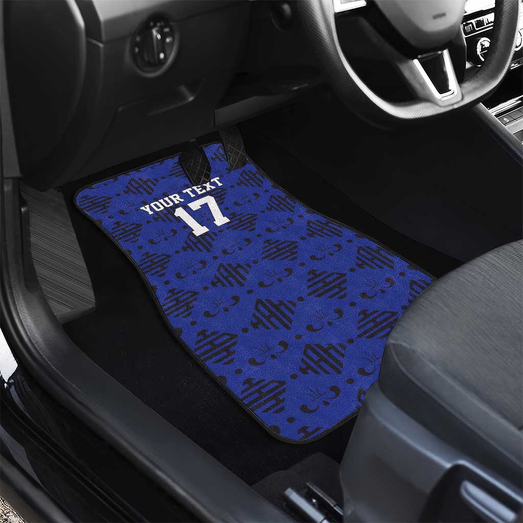 Custom Haiti Football Car Mats Come on Les Grenadiers Blue Style