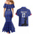 Custom Haiti Football Couples Matching Mermaid Dress and Hawaiian Shirt Come on Les Grenadiers Blue Style