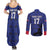 Custom Haiti Football Couples Matching Summer Maxi Dress and Long Sleeve Button Shirt Come on Les Grenadiers Blue Style