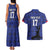 Custom Haiti Football Couples Matching Tank Maxi Dress and Hawaiian Shirt Come on Les Grenadiers Blue Style