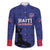 Custom Haiti Football Family Matching Long Sleeve Bodycon Dress and Hawaiian Shirt Come on Les Grenadiers Blue Style