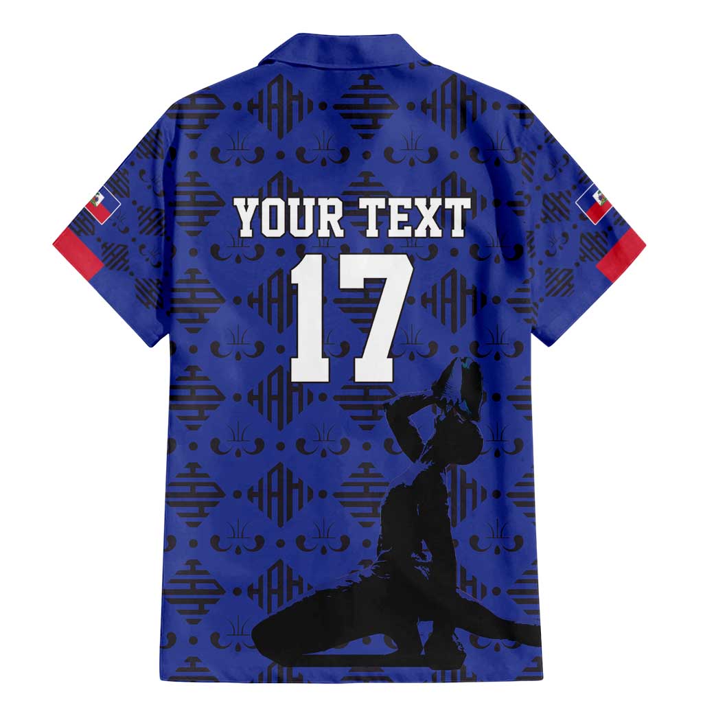 Custom Haiti Football Family Matching Mermaid Dress and Hawaiian Shirt Come on Les Grenadiers Blue Style