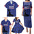 Custom Haiti Football Family Matching Puletasi and Hawaiian Shirt Come on Les Grenadiers Blue Style
