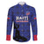 Custom Haiti Football Family Matching Puletasi and Hawaiian Shirt Come on Les Grenadiers Blue Style