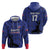Custom Haiti Football Hoodie Come on Les Grenadiers Blue Style