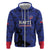 Custom Haiti Football Hoodie Come on Les Grenadiers Blue Style