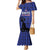 Custom Haiti Football Mermaid Dress Come on Les Grenadiers Blue Style