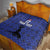 Custom Haiti Football Quilt Come on Les Grenadiers Blue Style