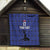 Custom Haiti Football Quilt Come on Les Grenadiers Blue Style