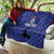 Custom Haiti Football Quilt Come on Les Grenadiers Blue Style